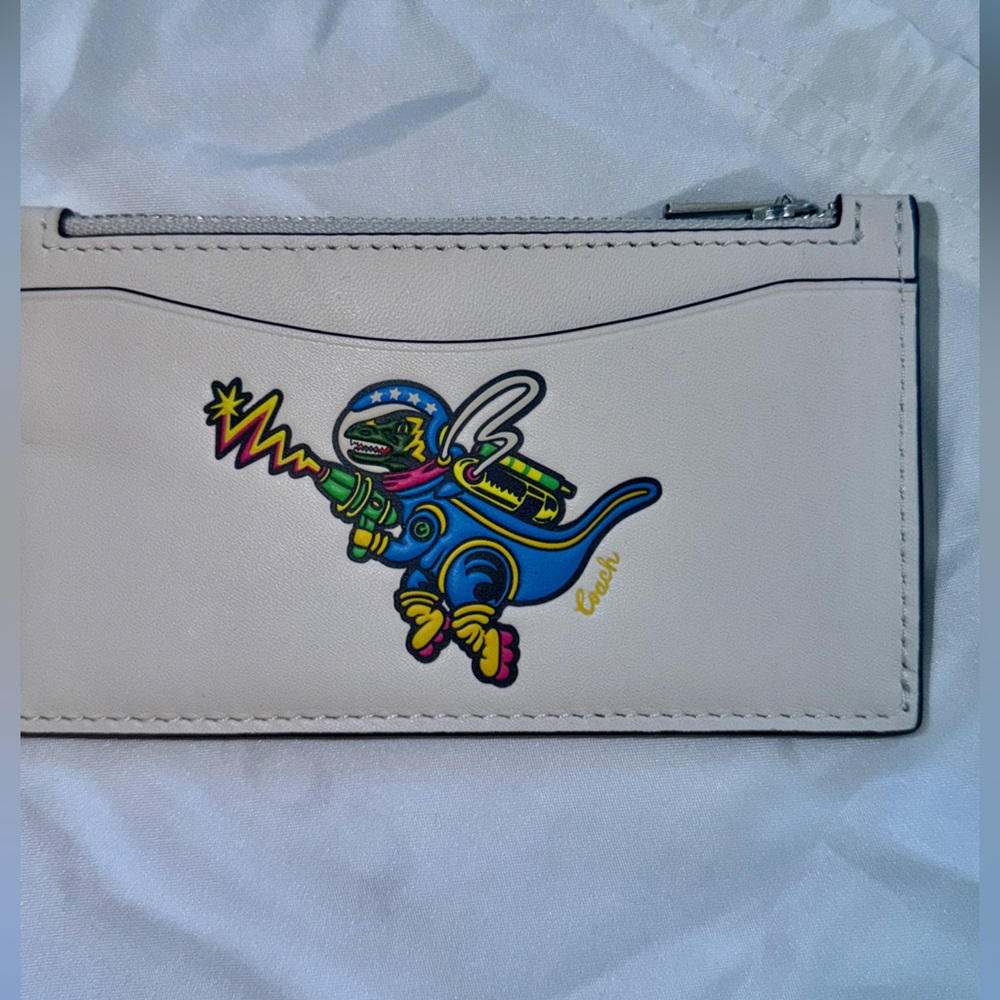 Cosmic Coach Zip Card Case Rexy Astronaut Leather Wallet Dinosaur Coin CO088
